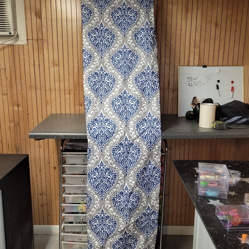 Damask curtains 84" x 52"